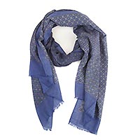 FOULARD ARTHUR BLEU MAUVE - Colores de Otono