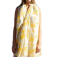 FOULARD BOTANIQUE JAUNE - Colores de Otono