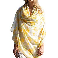 FOULARD BOTANIQUE JAUNE - Colores de Otono