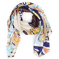 FOULARD FADO MARRON MULTI - Colores de Otono