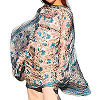 FOULARD FLORE BLEU - Colores de Otono