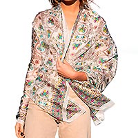 FOULARD FLORE PURPLE - Colores de Otono