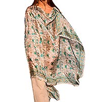 FOULARD FLORE VERT - Colores de Otono