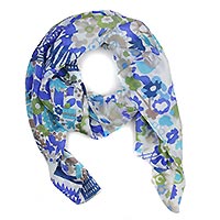 FOULARD GARDEN INDIGO - Colores de Otono