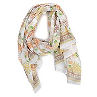 FOULARD HORTENSIA JAUNE ORANGE - Colores de Otono