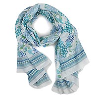 FOULARD HORTENSIA TURQUOISE - Colores de Otono
