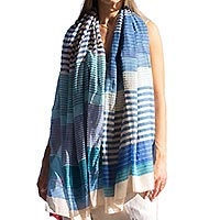 FOULARD IRUN MULTI BLEU - Colores de Otono