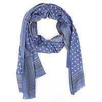 FOULARD LAMA DE LIMA BLEU - Colores de Otono