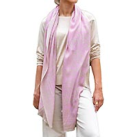 FOULARD MAGNOLIA ROSE BEIGE - Colores de Otono