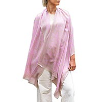 FOULARD MAGNOLIA ROSE BEIGE - Colores de Otono