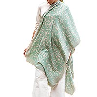 FOULARD MAGNOLIA VERT BEIGE - Colores de Otono