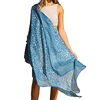 FOULARD MYLENE BLEU - Colores de Otono