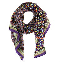 FOULARD TULIPES VIOLET - Colores de Otono