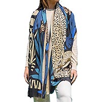 FOULARD ZEBRE BLEU - Colores de Otono