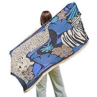 FOULARD ZEBRE BLEU - Colores de Otono