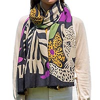 FOULARD ZEBRE MAUVE - Colores de Otono