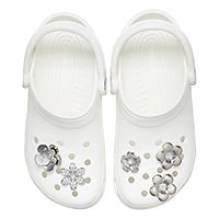 MONOCHROME SLVR FLWRS 5 PACK - Crocs