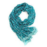 FOULARD ULM TURQUOISE - Djian