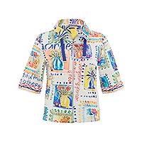 BLOUSON FOR YOU BLANC MULTI - Dolcezza