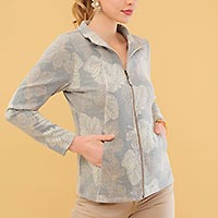 BLOUSON GREY LEAVES - Dolcezza