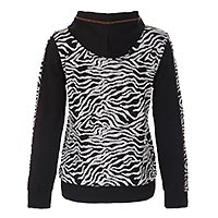 HOODIE BLACK ZEBRA - Dolcezza