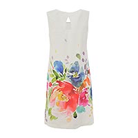 ROBE IRIS LIN BLANC MULTI - Dolcezza