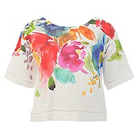 TOP IRIS LIN BLANC MULTI - Dolcezza