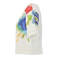 TOP IRIS LIN BLANC MULTI - Dolcezza