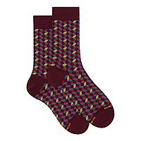 CUBES 3D 515446 H  AUBERGINE - Doré Doré