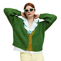 CARDIGAN COCCO VERT - Dr Bloom