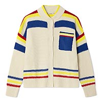 CARDIGAN TENIS ECRU RAYE - Dr Bloom