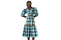 MAXI DRESS JOY BROWN TURQUOISE - Dr Bloom