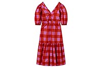 MAXI DRESS JOY VICHY ROUGE - Dr Bloom