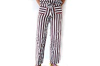 PANTALON LAZO RAYE MARRON - Dr Bloom