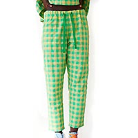 PANTALON ROYCE VICHY VERT - Dr Bloom