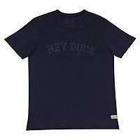 DUDE APPLIQUE TSHIRT NAVY - Hey Dude