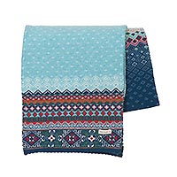 ECHARPE CRESTA BLEU MULTI  - Dunque