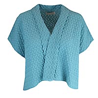 GILET BOLERO VERT D EAU - Dunque