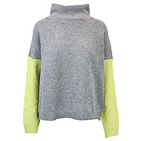 MONIKA COL MONTANT GREY LIME - Ellemme