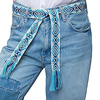 CEINTURE EVDB AQUA BLUE SAND - Emily Van Den Bergh