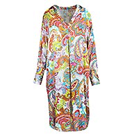 ECRIN MAXI DRESS WHITE PAISLEY - Emily Van Den Bergh