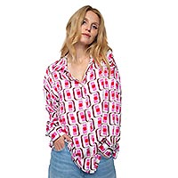 EGERY PINK RED GRAPHIC - Emily Van Den Bergh