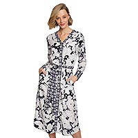 EHVOICI NAVY TAUPE PAISLEY - Emily Van Den Bergh