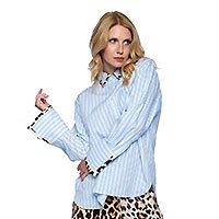 ELEOSTRIPES SHIRT BLUE - Emily Van Den Bergh