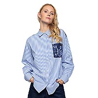 ELINA STRIPES POCKET BLUE - Emily Van Den Bergh