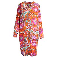 ELOA DRESS ORANGE MULTI - Emily Van Den Bergh