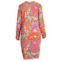 ELOA DRESS ORANGE MULTI - Emily Van Den Bergh