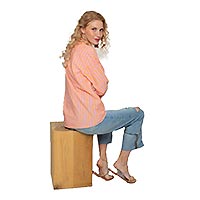 ELSA SHIRT ORANGE PINK - Emily Van Den Bergh