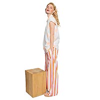 EMILIA SHIRT WHITE ORANGE - Emily Van Den Bergh