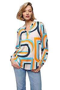 EPATANTE ORANGE BLUE GEOMETRIC - Emily Van Den Bergh